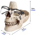 thumbnail image 2 of Soporte para gafas Calavera READAEER de resina blanca, 2 of 7