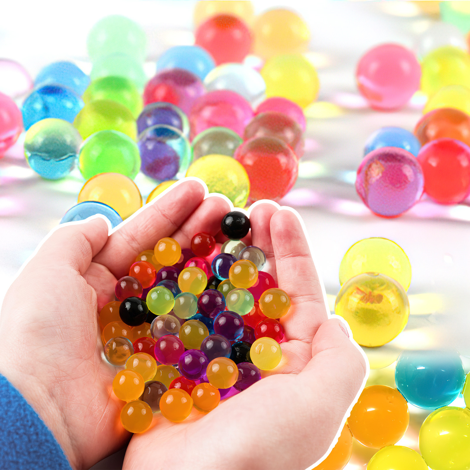 Water Beads 10000Pcs Colorful Water Gel Jelly Balls Vase Filler Beads