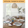 thumbnail image 5 of 15 Inch Round Placemats Set of 6, Teal Green Starfish Non Slip Heat Insulation PP Table Mats, Summer Coral Beach Conch Coastal Washable Place Mats for Kitchen Dining Party Table Decor, 5 of 7