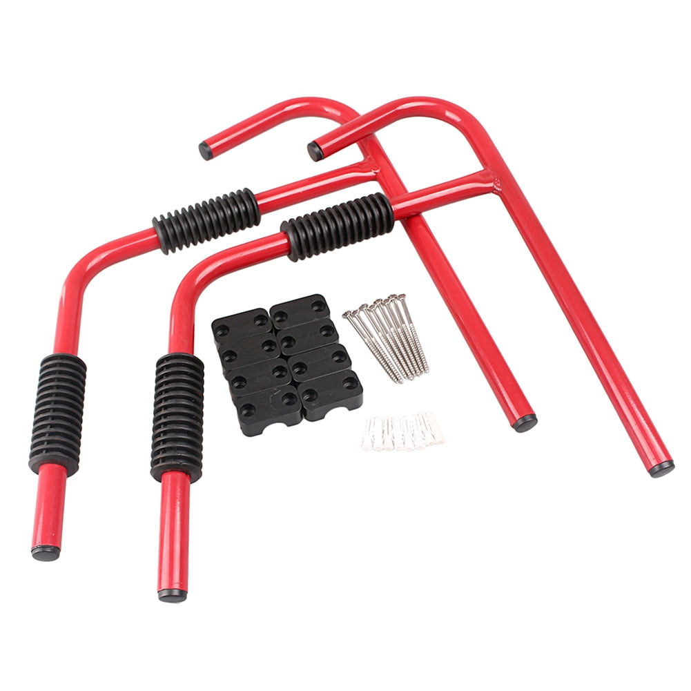 GZYF Pair Folding Kayak Rack Wall Mount Ladder Surfboard Canoe Storage Hanger Hooks Red