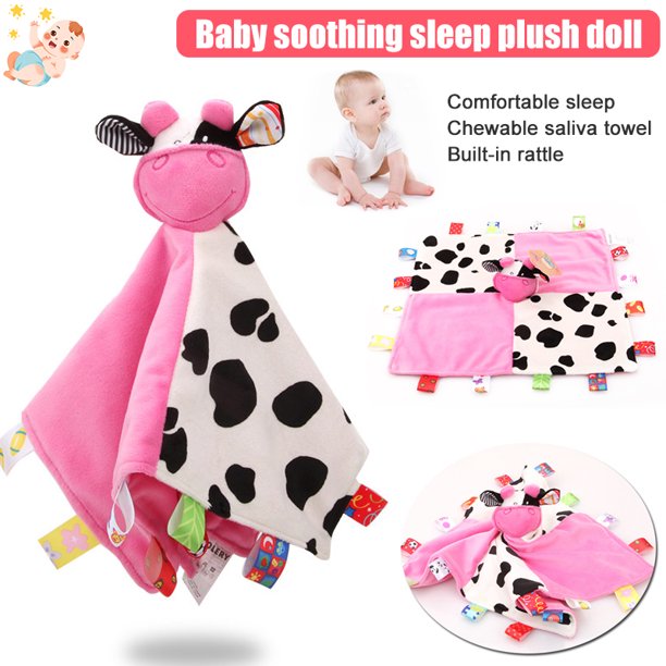 LNKOO Taggies Stuffed Animal Security Blanket, 13 x 13Inches, Baby