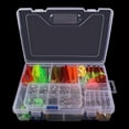thumbnail image 2 of Kit de señuelo Señuelos de pesca para agua dulce, 327 piezas, juego de cebo de pesca, caja de aparejos de pesca con equipo y equipo de pesca, Crankbait, cuchara giratoria de gusano suave, anzuelo de s, 2 of 8