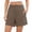 Coffee, variant on Bermuda Shorts for Women Summer Dressy Casual Button High Waisted Wide Leg Knee Length Shorts with Pockets