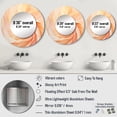 thumbnail image 4 of Designart "Swirling Sunkissed Peach Spiral" Abstract Spirals Peach Large Round Mirror - Round Office Mirror Wall Decor - Modern Round Printed Mirror - 29" x 29", 4 of 6