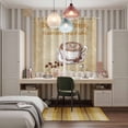 thumbnail image 6 of Curtains 84 Inches Long 2 Panels, Retro Coffee Grommets Window Treatment Curtain, Modern Vintage Farmhouse Brown Coffee Beans Thermal Curtains Drapes for Living Room/Bathroom, 6 of 9