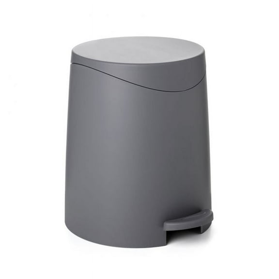 Superio Small Trash Can with Lid 3 Liter Grey