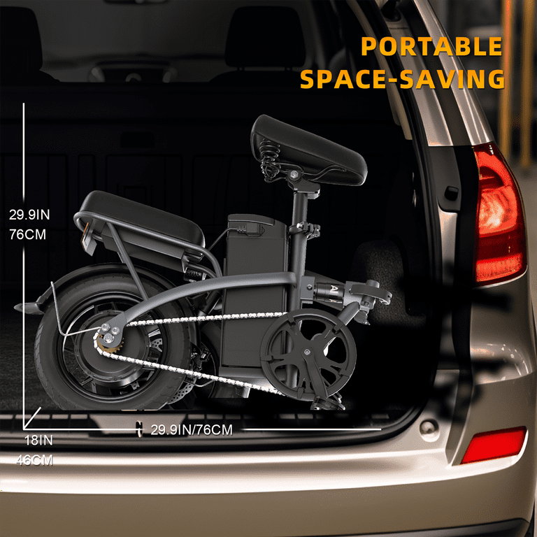600W Electric Bike for Adults, Foldable Electric Bike with