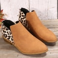 thumbnail image 4 of JINMGG Sneakers for Women Plus Clearance Low Heel Ankle Boots Women's Large Size Leopard Print Women's Thick Heel Bootie Brown 36, 4 of 9