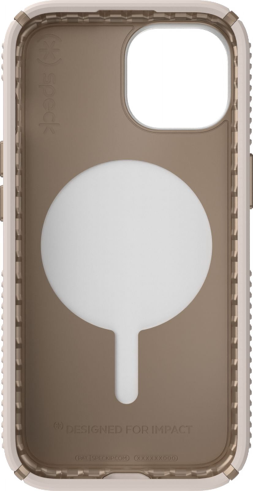 Speck iPhone 15 Case-Presidio2 Grip-ClickLock-MagSafe-6.1 Inch Phone Case-Bleached Bone/Heirloom Gold/Hazel Brown