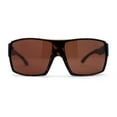 thumbnail image 2 of Mens Classic Oversize Rectangle Skater Sport Sunglasses Matte Tortoise Brown, 2 of 4