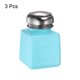 thumbnail image 3 of 3pcs Dispensadores de Alcohol Solvente 100ml (3.4oz) con Bomba de Dispensación de Líquido y Tapa de Acero Inoxidable para Acetona, Azul, 3 of 6