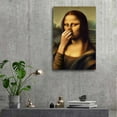 thumbnail image 6 of Mona Lisa Bathroom Mona Lisa Holding Her Nose Gifts Canvas Painting Poster Wall Art Decorative Picture Prints Modern Decor 12x18inch(30x45cm), 6 of 6