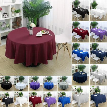 Polyester Round Square Rectangle Tablecloths For Wedding Party Banquet Event Restaurant Decoration  Burgundy