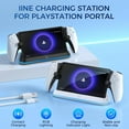 thumbnail image 3 of Charging Stand for PlayStation Portal, Enhanced Stability Charger Dock or Station with On/Off RGB Light and Type-C Cable, Pogo Pin Adapter and 30° Comfort Angle Design for PS Portal (Black), 3 of 9