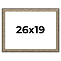 26x19 Frame Silver Real Wood Picture Frame Width 1.75 Inches | Interior Frame Depth 0.5 Inches |