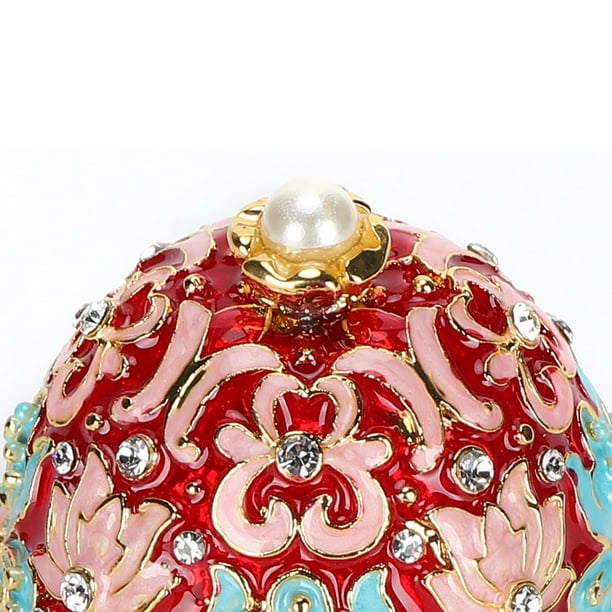 アンティーク雑貨 Vintage Egg Jewellery Box Vintage Egg Shaped Jewelry Box Enamel Trinket Box with