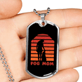 thumbnail image 2 of Pog Mom Red Necklace Stainless Steel or 18k Gold Dog Tag 24" Chain, 2 of 8