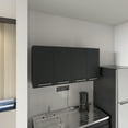 thumbnail image 2 of FM FURNITURE Sitka Wall Cabinet with Four Doors Engineered Wood Black, 2 of 6