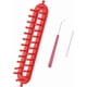 thumbnail image 1 of Telar de punto largo de 26 cm para bufandas, telar de ganchillo rectangular, kit de punto con aguja de gancho, rojo, 1 of 9