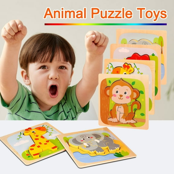 CVLNCYCLING Clearance Building Blocks for Kids Ages 4-8,Building Play Sets,Kids Baby Wooden Puzzle Number Cognition Puzzle Learning Educational Toy