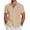Dark Khaki, variant on COOFANDY Men's Cuban Guayabera Short Sleeve Button Down Shirt - Casual Summer Beach Linen Shirts