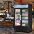 thumbnail image 6 of Commercial Merchandiser Refrigerator, 2 Glass Door Display Refrigerator, 25.3 Cu. Ft Upright Beverage Display Cooler with LED Light, Adjustable Shelves, 6 of 7