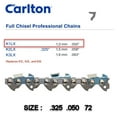 thumbnail image 4 of Carlton 18-inch Chainsaw Chain K1L-072 .325 .050 72DL Professional Grade Compatible with Husqvarna, 4 of 6