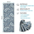 thumbnail image 2 of Blue Pioneer Flower and Paisley Pattern (3) Hot Yoga Mat Towel Non Slip for Hot Yoga - Quick-Drying Yoga Mat Cover with 4 Corner Pockets with Travel Bag - Hot Yoga Towel Non Slip 70"x26", 2 of 6