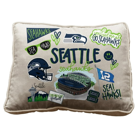 Pegasus Seattle Seahawks 19" Loco Fan Canvas D-cor Pillow