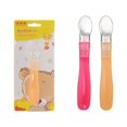 thumbnail image 3 of Silicone Baby Spoon Feeding Spoon Newborn Spoon Tableware Flatware (Yellow), 3 of 8