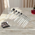thumbnail image 4 of Unique Bargains 10 Pcs Convenient Makeup Brush Set for Business Travel White Brown Artificial Fiber Wool Plastic, 4 of 5