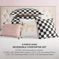 thumbnail image 3 of Juego de Edredón Juicy Couture Reversible con Diseño de Cuadros King, 3 of 9