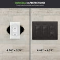 thumbnail image 3 of ENERLITES Elite Series Screwless Decorator Wall Plate Child Safe Outlet Cover, Size 3-Gang 4.68" H x 6.53" L, Unbreakable Polycarbonate Thermoplastic, SI8833-BDB, Brushed Dark Bronze, 3 of 5