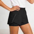 thumbnail image 3 of GUACER 2-in-1 Running Shorts for Women with Zipper Pockets, Elastic Waist Workout Athletic Shorts for Gym Sports, 3 of 4