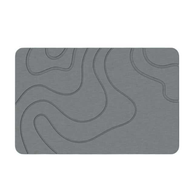Matmend Bath Mat Stone Bath Mat Diatomaceous Earth Quick Drying Shower Mats Water Absorbing Rug Outside Shower Diatomaceous Earth Stone Material (19.6 * 31.5in)