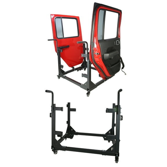 Jeep Door Storage Rack - Removable Cart Door Bracket Sliding Bracket Suitable Compatible with 1987-2023 Jeep Wrangler TJ YJ JK JL and Jeep Gladiator JT 2/4 Doors