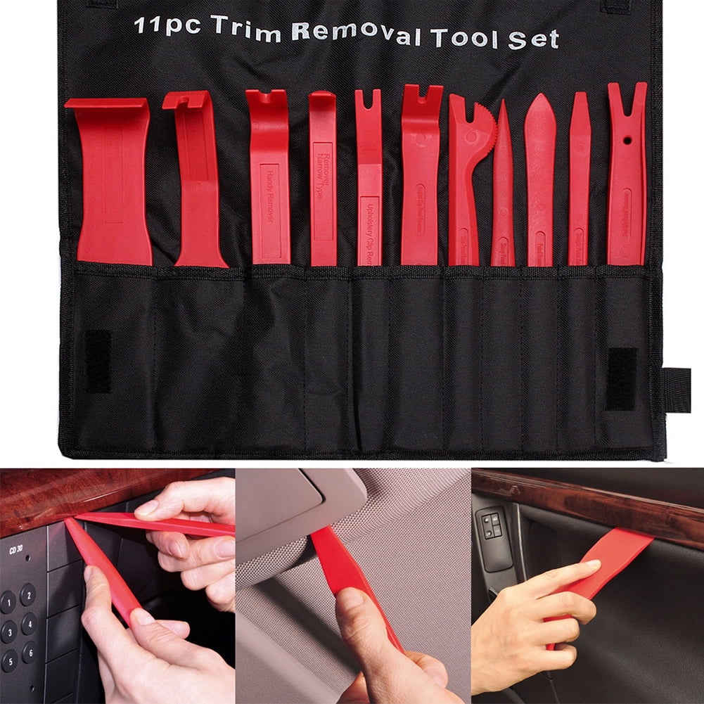 11pc Trim Removal Tool Kit upholstery trim moldings pry clip dash door panels 