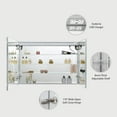 thumbnail image 5 of Blossom Asta 48" LED Medicine Cabinet | Aluminum Frame | Adjustable Shelves| Defogger | Smart Memory, 5 of 9