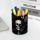 thumbnail image 5 of Crea un espacio de trabajo inspirador con este portalápices cilíndrico y organizador de escritorio para maquillaje y artículos de arte, estilo calavera punk., 5 of 5