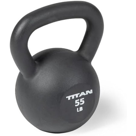 55 LB Cast Iron Kettlebell, Single Piece Casting, LB Markings, Full Body Workout