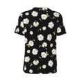 thumbnail image 3 of Rocae Daisies Flowers for Breathable Men's Baseball T-Shirt Fashionable Casual Baseball Jersey, Moisture-wicking Sportswear, 3 of 9
