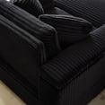 thumbnail image 4 of Oversized Corduroy Chaise Lounge with Ottoman, Comfy Thicked Upholstered Sofa Chair with a Back Pillow and 2 toss Pillows, Modern Sleeper Sofa Couch for Living Room, 4 of 5