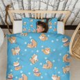 thumbnail image 3 of Cute Shiba Inu Duvet Cover and Pillowcase Set for Single Bedding, Bedroom Accessories for Kids Teens, 3 of 5