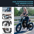 thumbnail image 5 of Freego F3 Pro Dual Motor Electric Bike for Adults,48V 40Ah Battery,Dual 750W Motors,35 MPH,40–75 Miles Range,20" Fat Tires,Full Suspension, 5 of 8