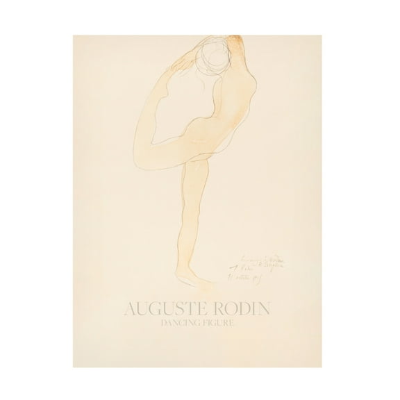 Canvas Wall Art - Pictufy  'Dancing Figure 1905' Wall Art for Living Room, Bedroom, or Office D?cor by Trademark Fine Art - 14 x 19 Inches