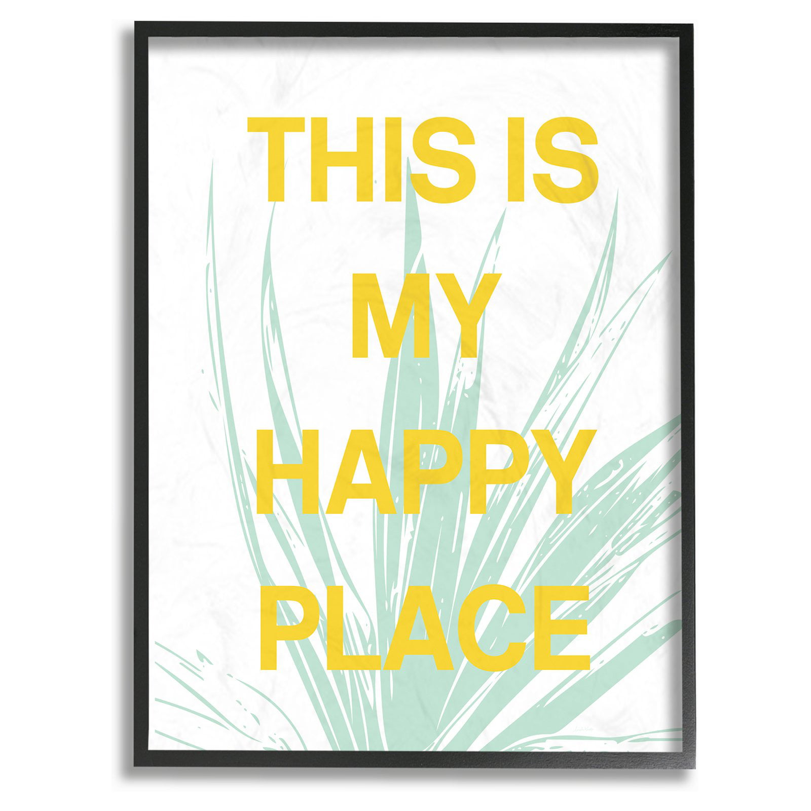 Stupell Home Décor This Is My Happy Place Lakeside Oversized Framed Giclee Texturized Art Proudly Made in USA 16 x 1.5 x 20 