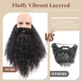 thumbnail image 3 of Disfraz FantaLook de barba falsa de 45 cm de largo para Halloween y adultos, 3 of 9