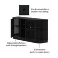 thumbnail image 4 of Plank+Beam Contour Solid Wood Sideboard with 2 Doors, 59" TV Stand for Living Room, Black, 4 of 14