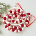thumbnail image 2 of Shoreew Christmas Felt Ball Garland Plush Wool Felt Ball Bead Garland Red White Pompom Bunting Banner for Xmas Tree Holiday Party Decor, 2 of 6