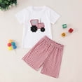 thumbnail image 2 of Durtebeua Boys Clothes Toddler Boy Clothes Short Sleeve Color Hoodie Sweatshirt Pant Set Cute Fall Winter Little boy Outfits Clothes Z04-Red,2-3 Years, 2 of 4